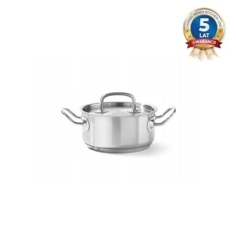 Garnek niski Kitchen Line z pokrywką 1,5 l; śr. 160 x 75 h Hendi