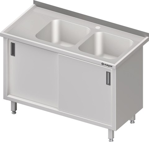 Stół ze zlewem 2-kom.(P),drzwi suwane 1200x700x850 mm