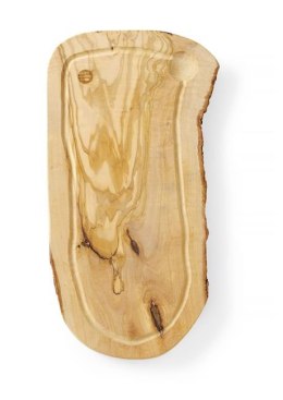 Deska do serwowania z drewna oliwnego, z rowkiem 300x210x(H)18 Hendi