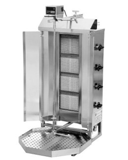 Gyros | opiekacz gazowy do kebaba | 4 palniki | wsad 60kg KLG221 Resto Quality