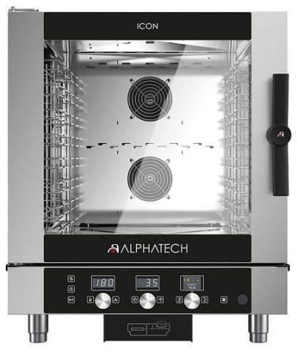 Piec konwekcyjno-parowy gazowy ICGT071E | 7x GN 1/1 | 7x 600x400 | Alphatech by Lainox | sterowanie elektroniczne Alphatech by Lainox