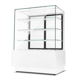 Witryna cukiernicza chłodnicza Dolce Visione Basic 900 BIANCO | 900x670x1300 mm | białe wnętrze Resto Quality