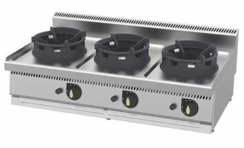 Wok gazowy 3-palnikowy | nastawna kuchnia wok | linia 700 | 31,5 kW | WC1270G Resto Quality