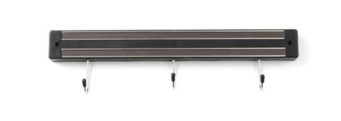 Listwa magnetyczna z haczykami, HENDI, 3, czarny, (L)340mm Hendi Listwa magnetyczna z haczykami, HENDI, 3, czarny, (L)340mm Hendi