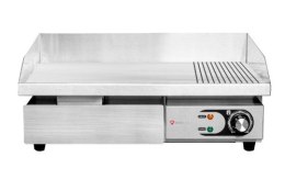 Płyta grillowa elektryczna | 2/3 gładka 1/3 ryflowana | nastawna | 3 kW | 550x430x250 mm | RQEG818-2 Resto Quality_Promo