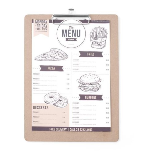 Podkładka pod kartę menu 240x330 mm Hendi Podkładka pod kartę menu 240x330 mm Hendi