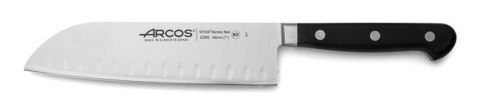 Nóż Santoku ze szlifem kulowym, seria ÓPERA, Arcos, czarny, (L)303mm