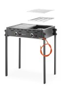 Roast-Master Pro Black Grill gazowy, HENDI, czarny, 11,6kW, 790x560x(H)900mm