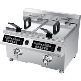 Frytownica indukcyjna, 2-komorowa, V 2x8 l, P 2x3.5 kW Stalgast