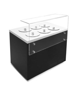 Dystrybutor do lodów | witryna do lodów Pozetti DV 6 | 6+4 tub | 1060x700x1200 mm | Resto Quality