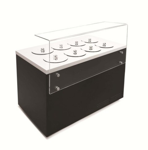 Dystrybutor do lodów | witryna do lodów Pozetti DV 8 | 8+6 tub | 1310x700x1200 mm | Resto Quality