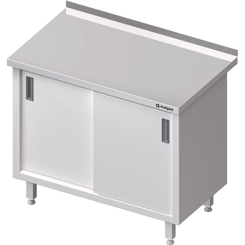 Stół stalowy z drzwiami suwanymi, przyścienny, spawany, 1000x700x850 mm Stalgast