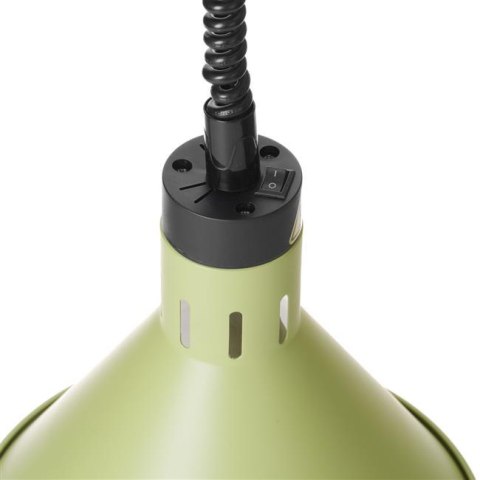 Lampa do podgrzewania potraw wisząca, stożkowa, HENDI, zielony, 230V/250W, ?275x(H)250mm