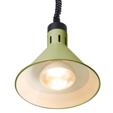 Lampa do podgrzewania potraw wisząca, stożkowa, HENDI, zielony, 230V/250W, ?275x(H)250mm