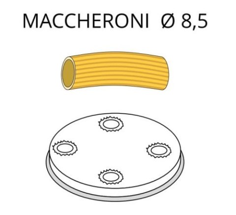 Matryca formująca do maszynki do makaronu PF80E i MPF8N MACCHERONI - ø 8,5 mm Resto Quality