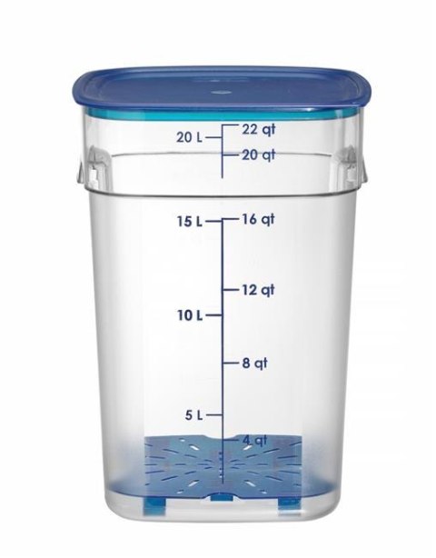 Pojemnik na żywność CamSquares Fresh Pro, Cambro, 22,8L, transparentny, 289x289x(H)401mm