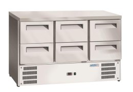 Stół chłodniczy z 6 szufladami, Arktic, GN 1/1, 368L, 220-240V/304W, 1365x700x(H)855mm