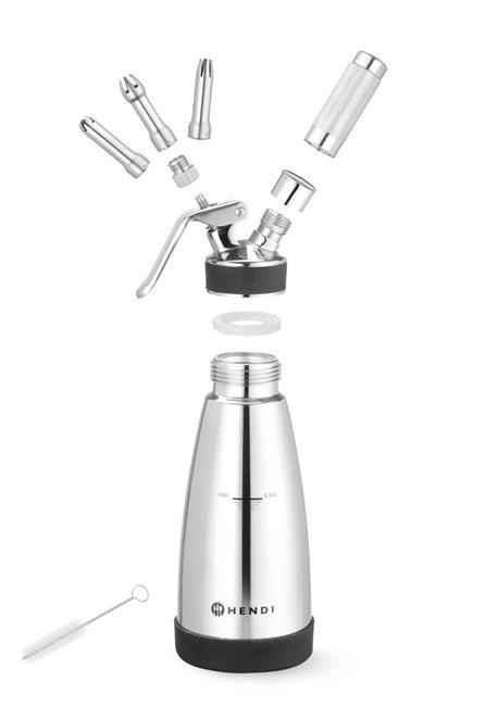 Termo syfon do ciepłych i zimnych sosów, HENDI, 0,5L, ?95x(H)275mm