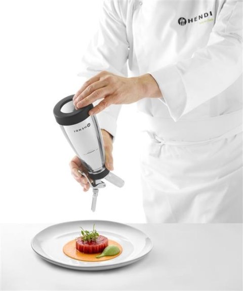 Termo syfon do ciepłych i zimnych sosów, HENDI, 0,5L, ?95x(H)275mm