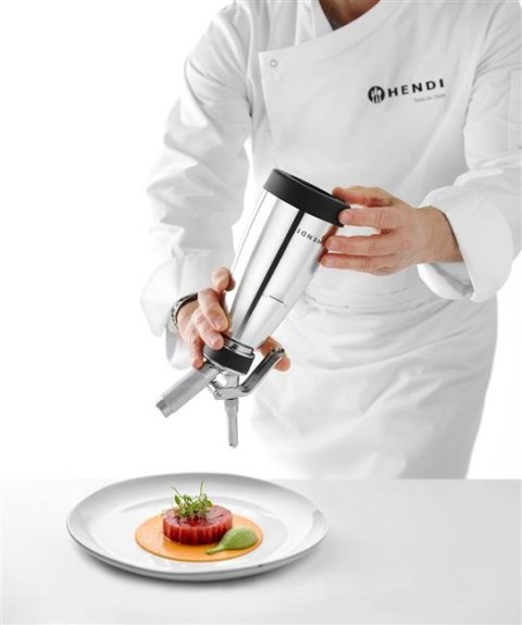 Termo syfon do ciepłych i zimnych sosów, HENDI, 0,5L, ?95x(H)275mm