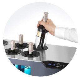 Chłodziarka do wina nastawna dwustrefowa, Cellar, Arktic, czarny, 220-240V/60W, 800x350x(H)293mm