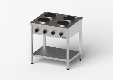 Kuchnia elektryczna, Gredil, 800x700x850 mm, 4-płytowa, P 10.4 kW, U 400 V Gredil