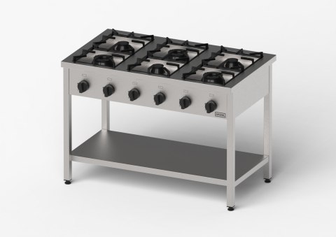 Kuchnia gazowa, Gredil, skręcana, 1200x700x850 mm, P 33.5 kW, G20/20 mbar Gredil