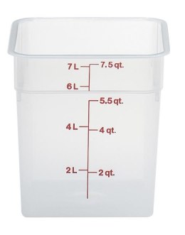 Przezroczysty pojemnik polipropylenowy na żywność CAMBRO CamSquare® 7,6 l