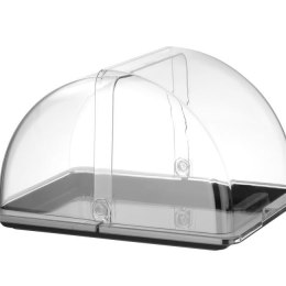 Witrynka roll-top, HENDI, GN 1/2, czarny, 325x265mm, Prostokątny