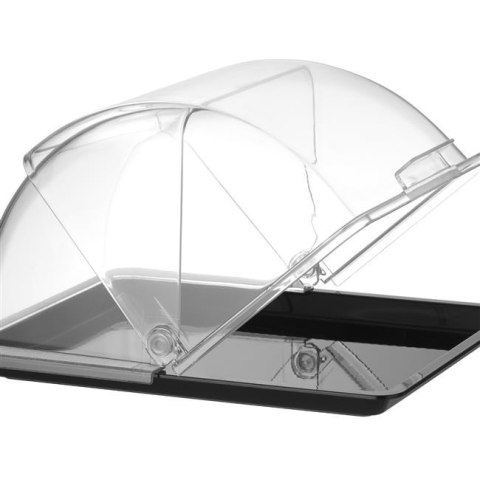 Witrynka roll-top, HENDI, GN 1/2, czarny, 325x265mm, Prostokątny