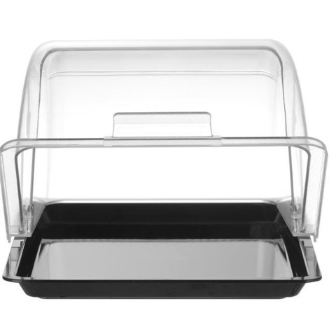 Witrynka roll-top, HENDI, GN 1/2, czarny, 325x265mm, Prostokątny