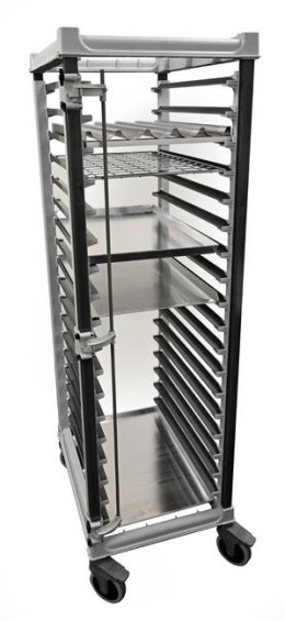 Wózek Camshelving do transportu pojemników, 18 × 600×400, Cambro, 516x783x(H)171mm