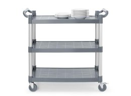 Wózek kelnerski 3-półkowy z polipropylenu, duży, AmerBox, 1010x500x(H)960mm