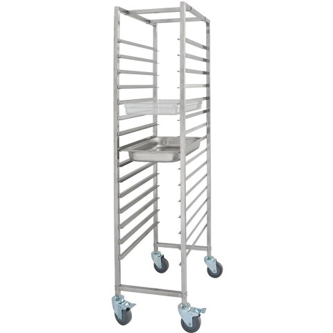 Wózek transportowy ze stali nierdzewnej, Gredil, 15x GN 1/1 Gredil