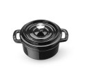 Garnek żeliwny emaliowany, HENDI, 0,27L, czarny, 130x100x(H)48mm