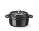 Garnek żeliwny emaliowany, HENDI, 0,27L, czarny, 130x100x(H)48mm