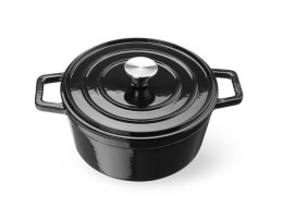 Garnek żeliwny emaliowany, HENDI, 3,7L, czarny, 317x240x(H)105mm