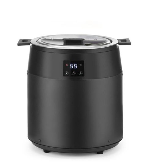 Kociołek do zupy Waterless, 10l, HENDI, 10L, czarny, 220-240V/450W, ?330x(H)398mm