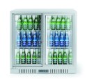 Lodówka barowa z podwójnymi drzwiami suwanymi, Arktic, 150L, srebrny, 220-240V/160W, 900x520x(H)840mm
