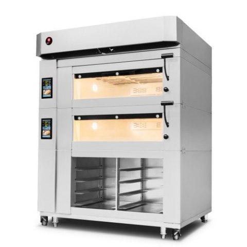 Piec piekarniczy modułowy RQPM-D | dwukomorowy | generator pary | 400 V | 15,2 kW | 1300x1280x1705 mm Resto Quality