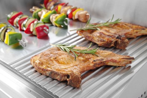Płyta grillowa 1/2 gładka, 1/2 ryflowana Hendi