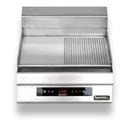 Płyta grillowa elektryczna | energooszczędna | nastawna | gładko-ryflowana | Zernike | GE5060D1C Zernike