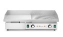Płyta grillowa w połowie żebrowana, HENDI, Budget Line, 1/2 gładka, 1/2 ryflowana, 400V/4400W, 720x460x(H)241mm Wariant podstawo