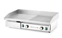 Płyta grillowa w połowie żebrowana, HENDI, Budget Line, 1/2 gładka, 1/2 ryflowana, 400V/4400W, 720x460x(H)241mm Wariant podstawo