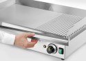 Płyta grillowa w ? żebrowana, HENDI, Kitchen Line, 2/3 gładka, 1/3 ryflowana, 220-240V/3500W, 697x474x(H)241mm