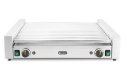Podgrzewacz rolkowy do parówek XL - dwustrefowy, HENDI, 14 rolek, srebrny, 220-240V/2000W, 732x590x(H)168mm, Prostokątny Wariant