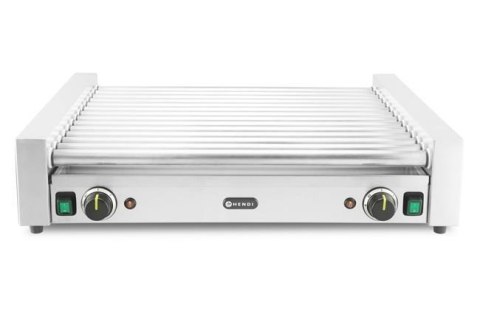 Podgrzewacz rolkowy do parówek XL - dwustrefowy, HENDI, 14 rolek, srebrny, 220-240V/2000W, 732x590x(H)168mm, Prostokątny Wariant