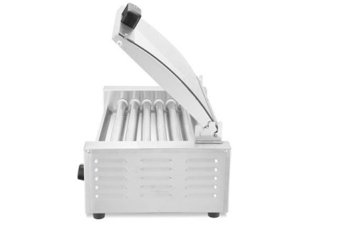 Podgrzewacz rolkowy do parówek jednostrefowy, z energooszczędną pokrywą, HENDI, 7 rolek, 230V/620W, 566x375x(H)259mm Wariant pod