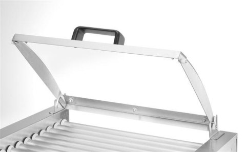 Podgrzewacz rolkowy do parówek jednostrefowy, z energooszczędną pokrywą, HENDI, 9 rolek, 230V/790W, 566x450x(H)259mm Wariant pod