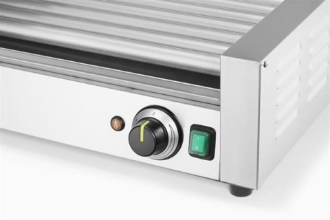 Podgrzewacz rolkowy do parówek jednostrefowy, z energooszczędną pokrywą, HENDI, 9 rolek, 230V/790W, 566x450x(H)259mm Wariant pod